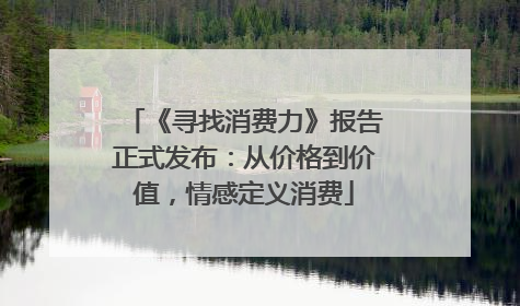 《寻找消费力》报告正式发布：从价格到价值，情感定义消费