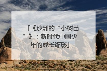 《沙洲的“小树苗”》：新时代中国少年的成长缩影