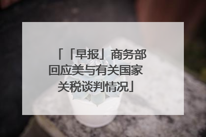 「早报」商务部回应美与有关国家关税谈判情况