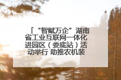 “智赋万企”湖南省工业互联网一体化进园区（娄底站）活动举行 助推农机装备产业高质量发展