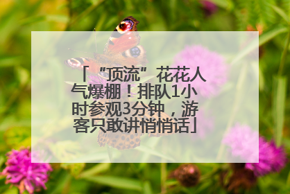 “顶流”花花人气爆棚！排队1小时参观3分钟，游客只敢讲悄悄话