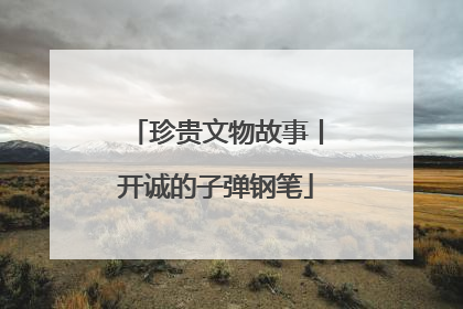 珍贵文物故事丨开诚的子弹钢笔