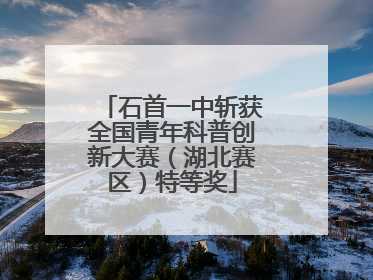 石首一中斩获全国青年科普创新大赛（湖北赛区）特等奖
