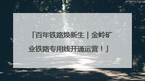 百年铁路焕新生｜金岭矿业铁路专用线开通运营！