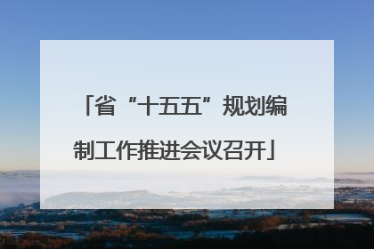 省“十五五”规划编制工作推进会议召开