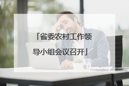 省委农村工作领导小组会议召开