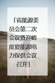 省能源委员会第二次会议暨迎峰度夏能源电力保供会议召开