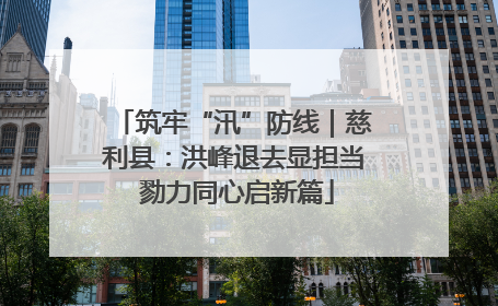 筑牢“汛”防线｜慈利县：洪峰退去显担当 勠力同心启新篇