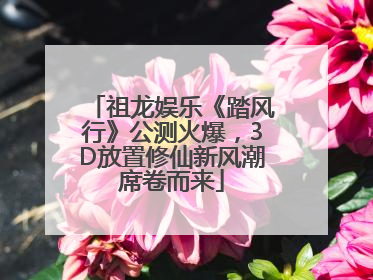 祖龙娱乐《踏风行》公测火爆，3D放置修仙新风潮席卷而来