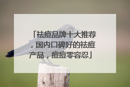 祛痘品牌十大推荐，国内口碑好的祛痘产品，痘痘零容忍