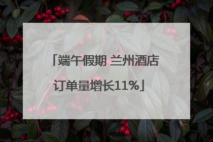端午假期 兰州酒店订单量增长11%