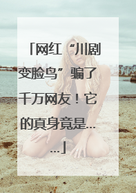 网红“川剧变脸鸟”骗了千万网友！它的真身竟是……