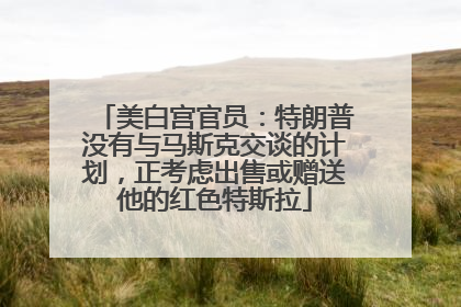 美白宫官员：特朗普没有与马斯克交谈的计划，正考虑出售或赠送他的红色特斯拉