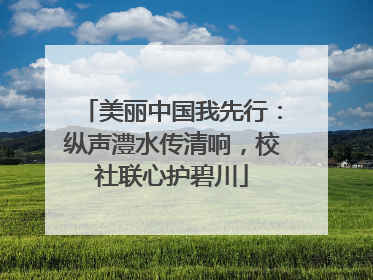 美丽中国我先行：纵声澧水传清响，校社联心护碧川
