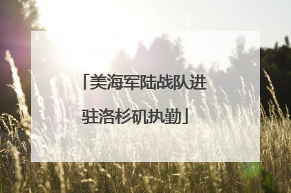 美海军陆战队进驻洛杉矶执勤