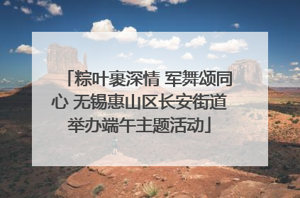 粽叶裹深情 军舞颂同心 无锡惠山区长安街道举办端午主题活动