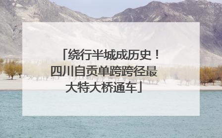 绕行半城成历史！四川自贡单跨跨径最大特大桥通车