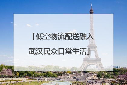 低空物流配送融入武汉民众日常生活