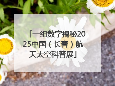 一组数字揭秘2025中国（长春）航天太空科普展