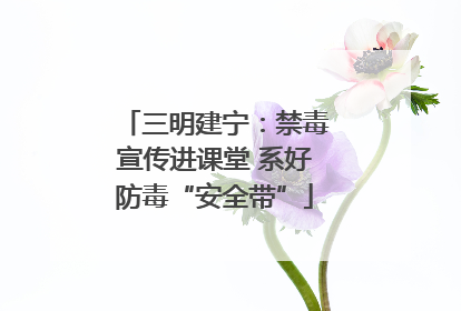 三明建宁：禁毒宣传进课堂 系好防毒“安全带”