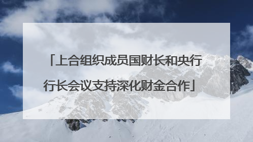 上合组织成员国财长和央行行长会议支持深化财金合作