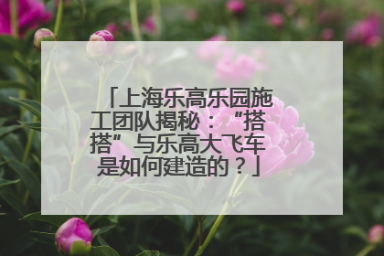 上海乐高乐园施工团队揭秘：“搭搭”与乐高大飞车是如何建造的？