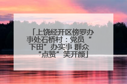 上饶经开区傍罗办事处石桥村：党员“下田”办实事 群众“点赞”笑开颜