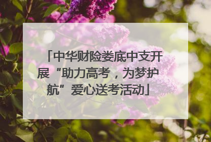 中华财险娄底中支开展“助力高考，为梦护航”爱心送考活动