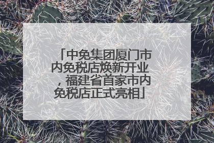 中免集团厦门市内免税店焕新开业，福建省首家市内免税店正式亮相