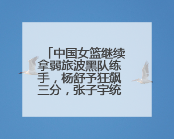 中国女篮继续拿弱旅波黑队练手，杨舒予狂飙三分，张子宇统治篮下