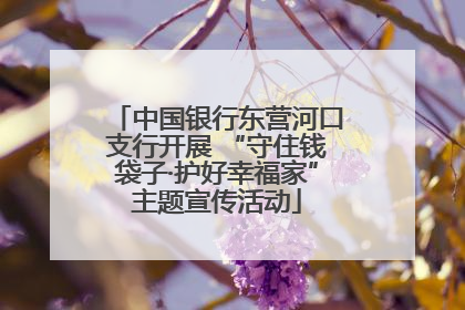 中国银行东营河口支行开展 “守住钱袋子·护好幸福家”主题宣传活动