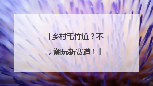 乡村毛竹道？不，潮玩新赛道！