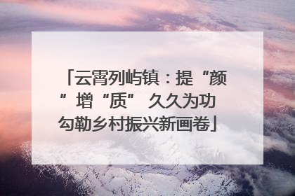 云霄列屿镇：提“颜”增“质” 久久为功勾勒乡村振兴新画卷