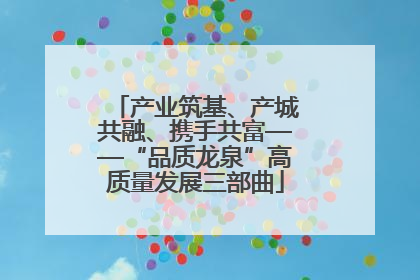 产业筑基、产城共融、携手共富——“品质龙泉”高质量发展三部曲