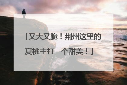 又大又脆！荆州这里的夏桃主打一个甜美！