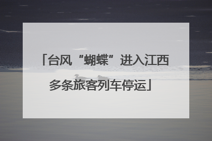 台风“蝴蝶”进入江西 多条旅客列车停运