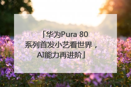 华为Pura 80系列首发小艺看世界，AI能力再进阶