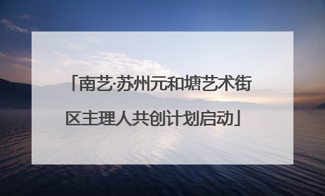南艺·苏州元和塘艺术街区主理人共创计划启动