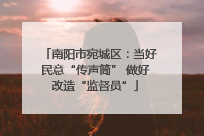 南阳市宛城区：当好民意“传声筒” 做好改造“监督员”