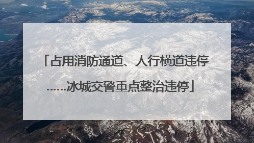 占用消防通道、人行横道违停……冰城交警重点整治违停