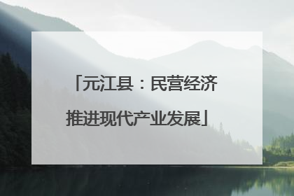 元江县：民营经济推进现代产业发展