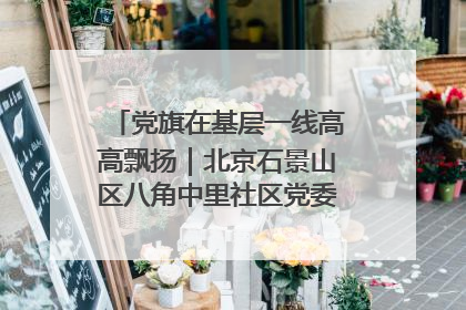 党旗在基层一线高高飘扬｜北京石景山区八角中里社区党委：用脚步丈量民生