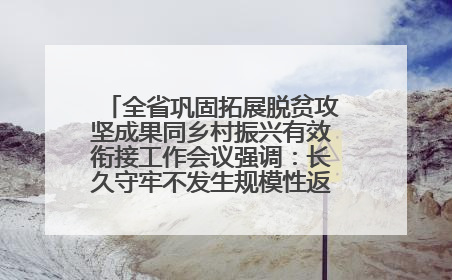 全省巩固拓展脱贫攻坚成果同乡村振兴有效衔接工作会议强调：长久守牢不发生规模性返贫致贫底线 王宁出席并讲话 王予波主持