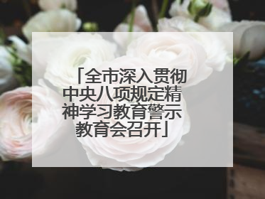 全市深入贯彻中央八项规定精神学习教育警示教育会召开
