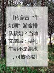 内蒙古“牛奶湖”游客排队接奶？当地文旅局：是纯牛奶不是湖水，可放心喝