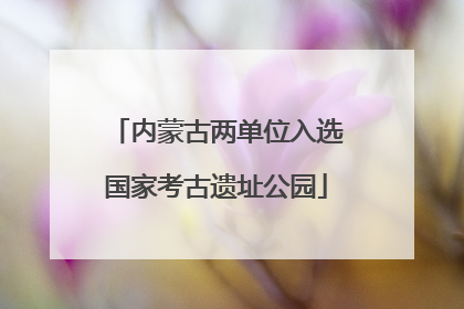 内蒙古两单位入选国家考古遗址公园