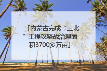 内蒙古完成“三北”工程攻坚战治理面积3700多万亩
