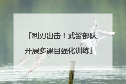 利刃出击！武警部队开展多课目强化训练
