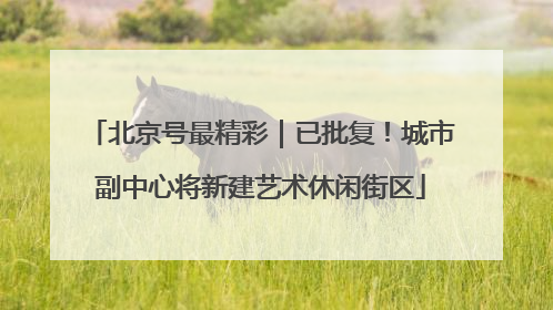 北京号最精彩｜已批复！城市副中心将新建艺术休闲街区