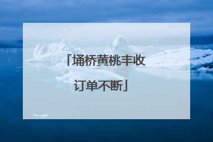 埇桥黄桃丰收 订单不断